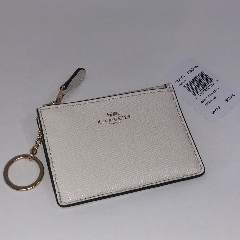 NWT COACH Leather Mini Skinny ID Card Case Wallet